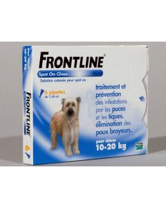 Frontline Spot on chien de 10-20 kg 6 pipettes- La Compagnie des Animaux