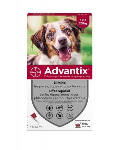 Advantix 250 for Large Dogs 10-25kg (pack of 4)