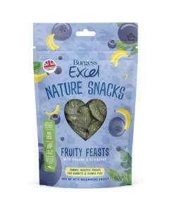 Burgess Excel Nature Snacks Fruity Feast Treats 60g (pack of 2)