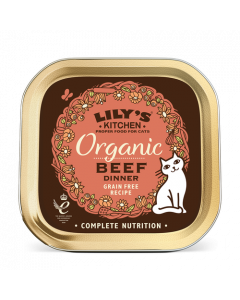 Lily's Kitchen Organic Délice de Boeuf Bio pour Chat 19 x 85 g- La Compagnie des Animaux