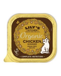 Lily's Kitchen Cat Organic Chicken Dinner Tray 19 x 85g