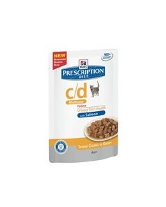 Hill's Prescription Diet c/d - Multicare Feline Tender Chunks in Gravy with Salmon Pouches 