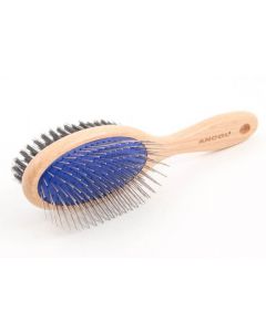 Ancol Doublesided Wooden Brush for Dogs