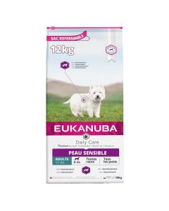 Eukanuba Chien Daily Care Sensitive Skin 12 kg- La Compagnie des Animaux