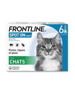 Frontline chat spot on 6 pipettes- La Compagnie des Animaux