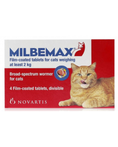 Milbemax Tasty Tablets for cats x 4