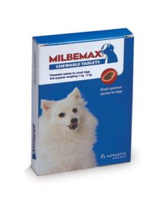Milbemax Chewy Tablets for small dogs & puppies 1-5kg x 4