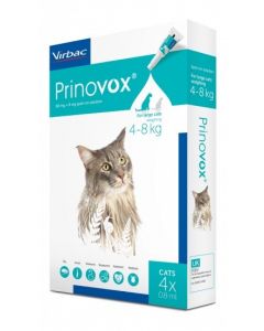 Prinovox Spot-on for Large Cats 4-8kg (4 pipettes)