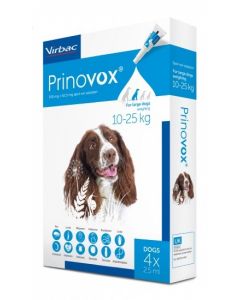 Prinovox Spot-on for Large Dogs 10-25kg (4 pipettes)