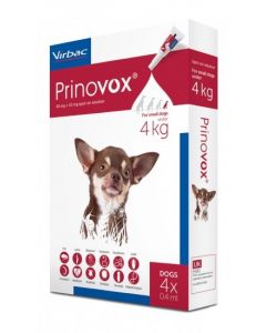 Prinovox Spot-on for Small Dogs up to 4kg (4 pipettes)