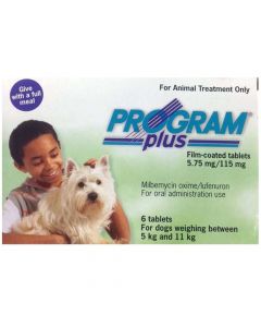 Program Plus Tablets for Small Dogs 5 - 11kg (pack of 6)