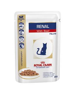 Royal Canin Feline Veterinary Diet Renal Beef Pouch 48 x 85g