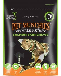Pet Munchies Salmon Chews Dog Treats 125g - Large