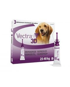 Vectra 3D for Large Dogs 25 - 40kg (pack of 3)
