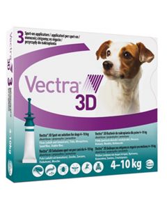 Vectra 3D for Small Dogs 4 - 10kg (pack of 3)