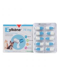 Zylkene 75mg Capsules for Cats & Small Dogs (pack of 20)